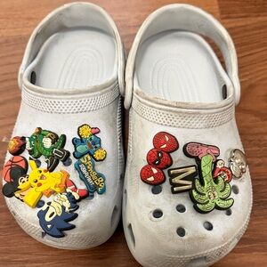 Kids Cartoon Character Crocs - White